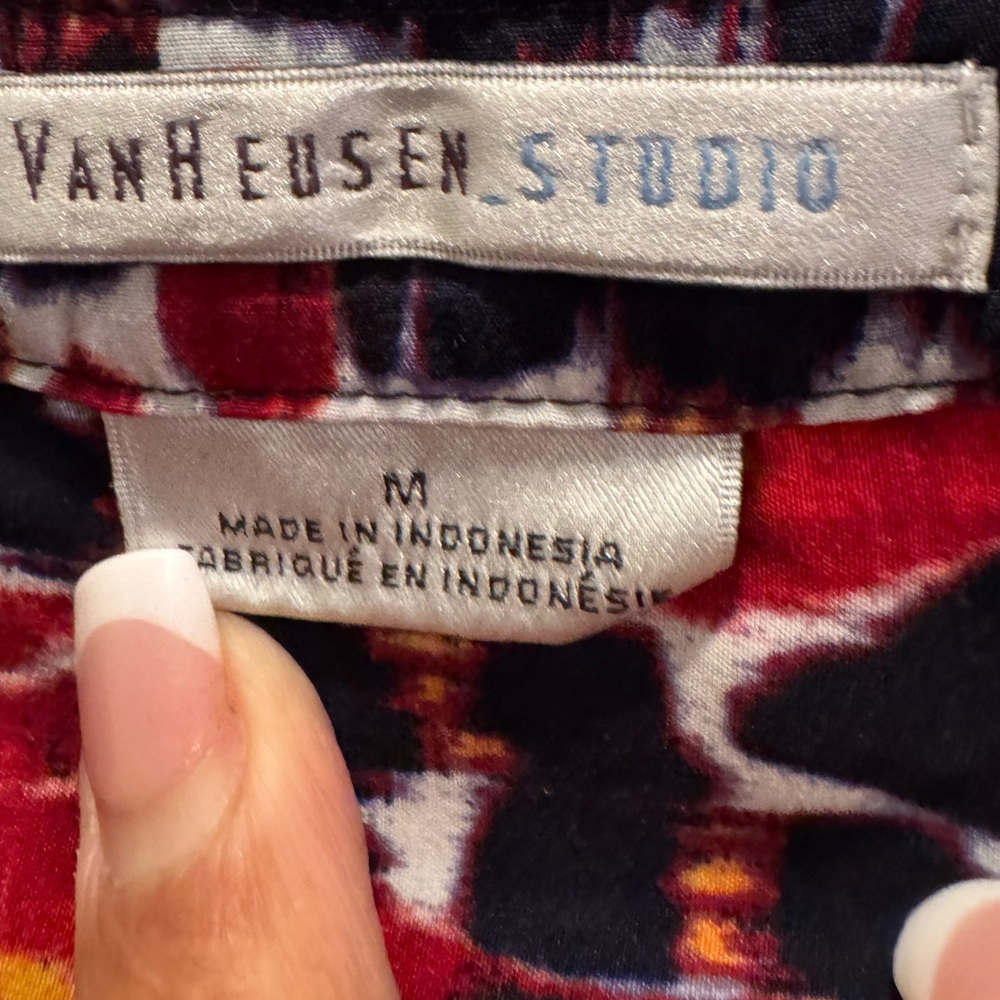 Van Heusen Multicolor Geometric Print Blouse - Picture 3 of 6